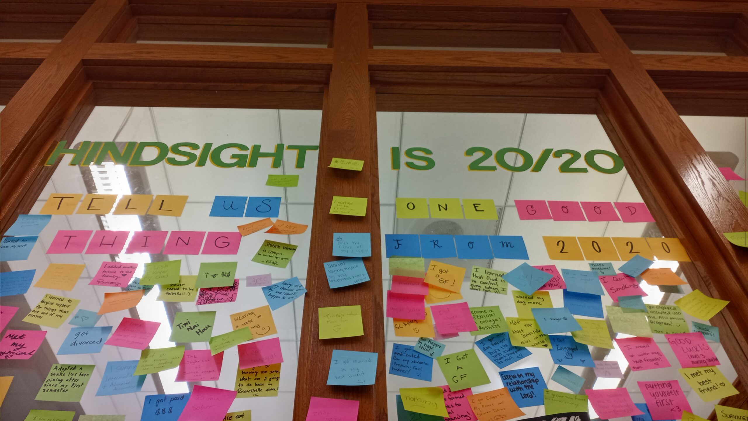 Post-It Notes at the Ross Pendergraft Library
