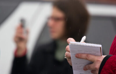 Journalists Taking Notes