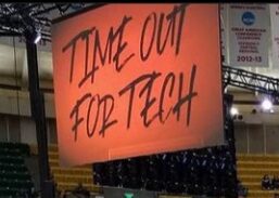 Time Out for Tech displayed in Tucker Colliseum