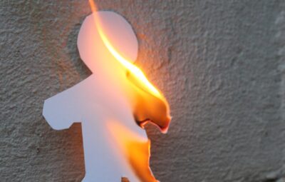 Paper Person on Fire