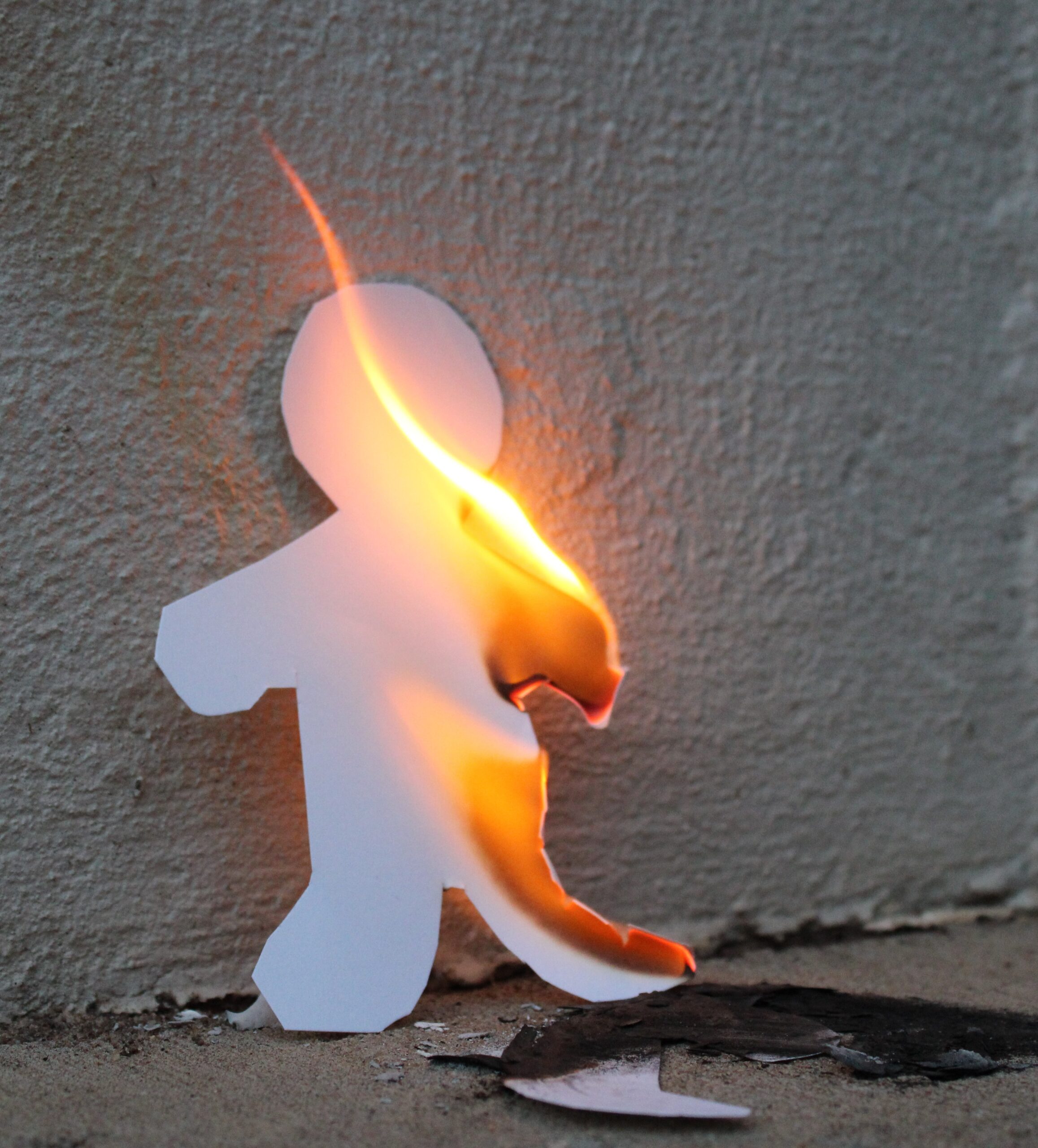 Paper Person on Fire