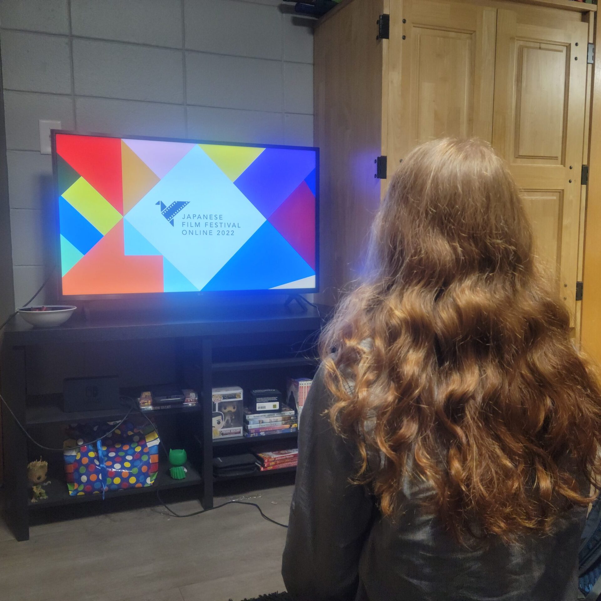 Student Watching the Japanese Film Festival