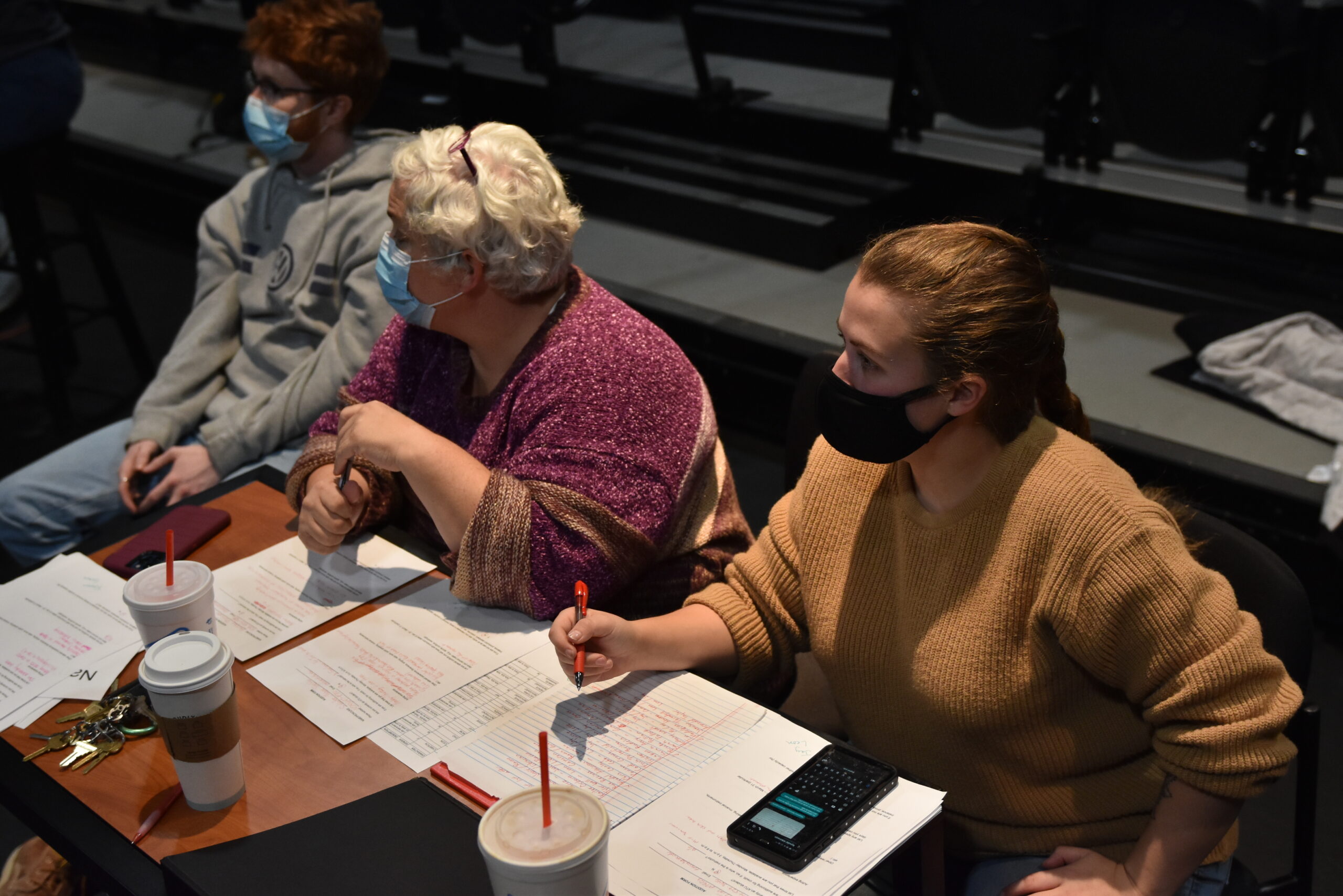 Bri DeClue and Others in Front of the Script