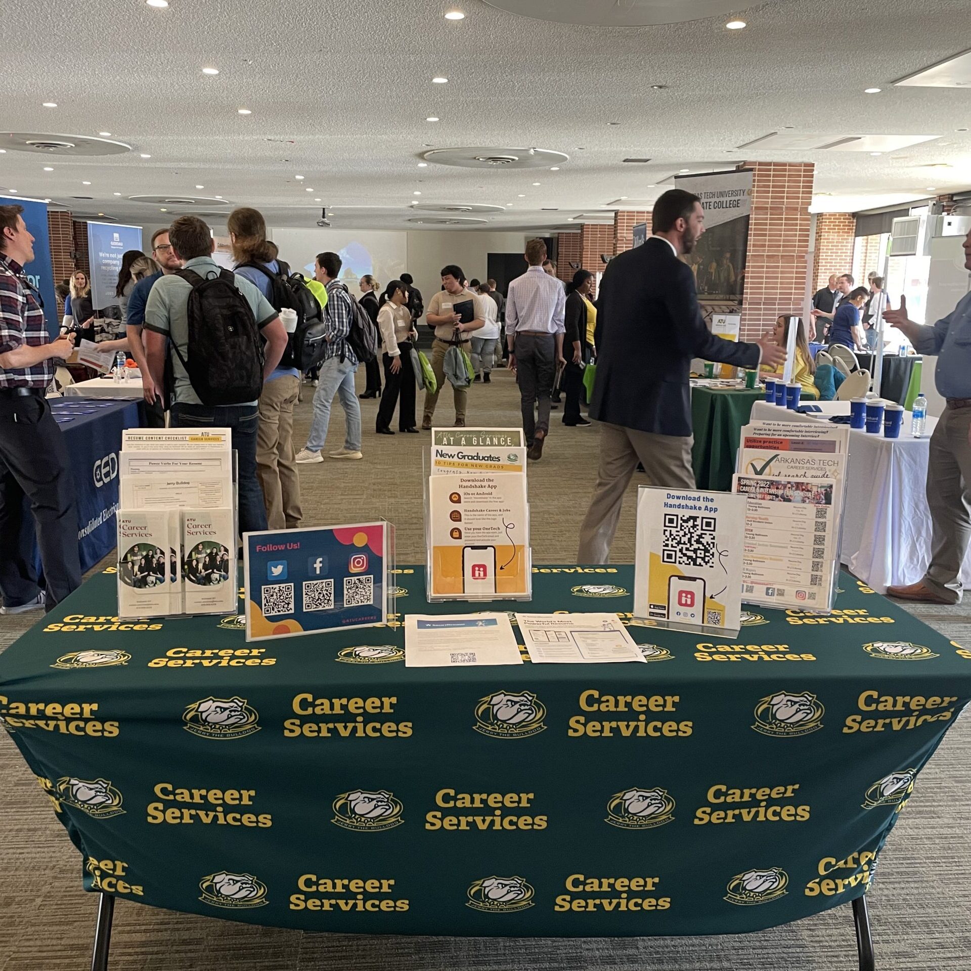Career Services's Table at the STEM Career Fair
