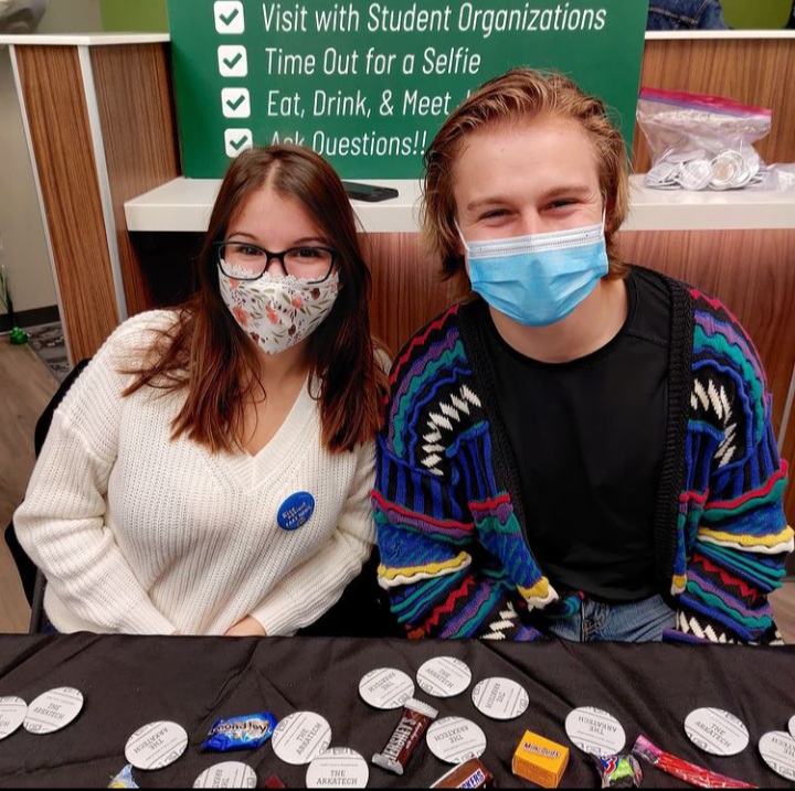 Arkatech Editors Tara and Johnan tabling at an event