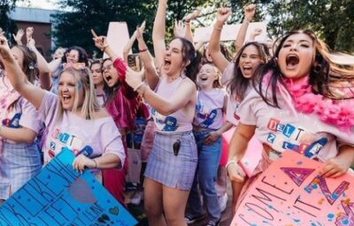Sorority Students at Bid Day
