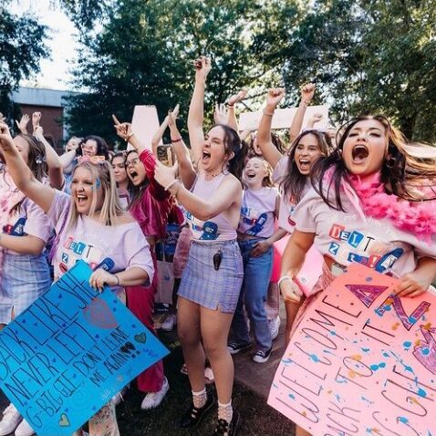 Sorority Students at Bid Day