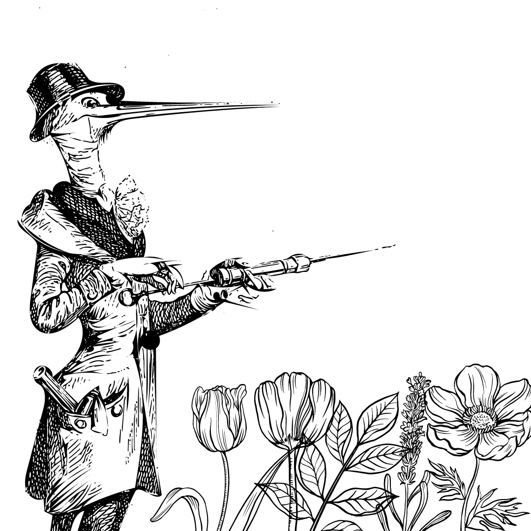 Plague Doctor with Plants