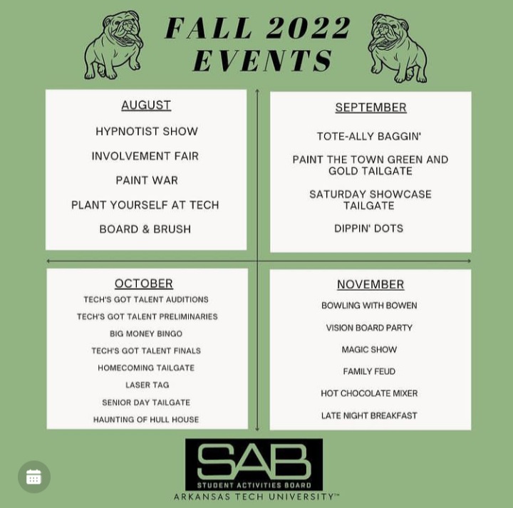 SAB Event Schedule