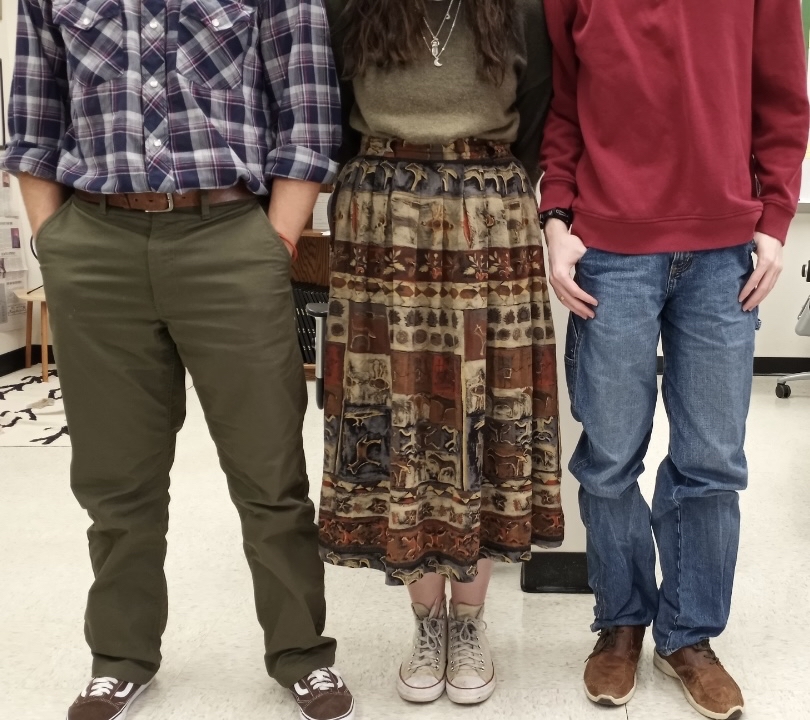 Three Students With Different Fashion