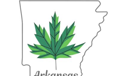 Arkansas Marijuana Leaf Graphic