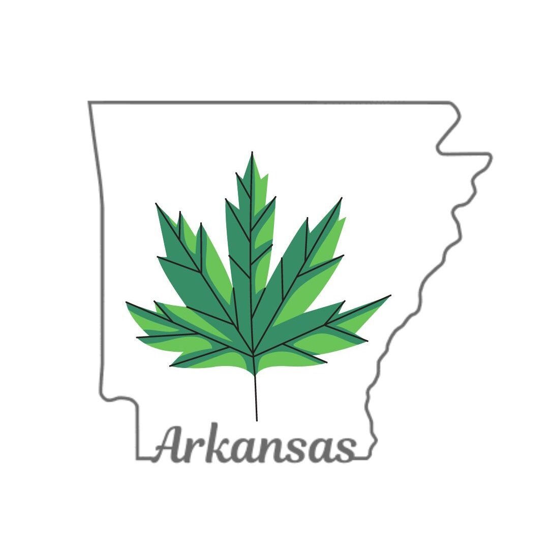 Arkansas Marijuana Leaf Graphic