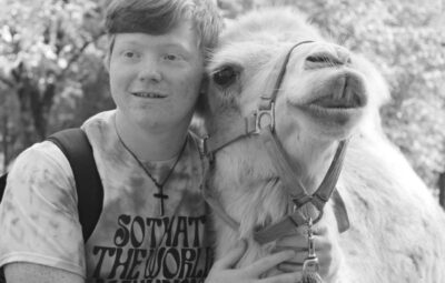 Student with camel