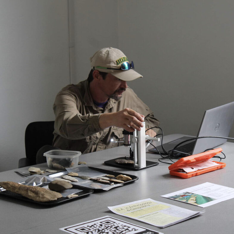 James Alumbaugh scans various objects